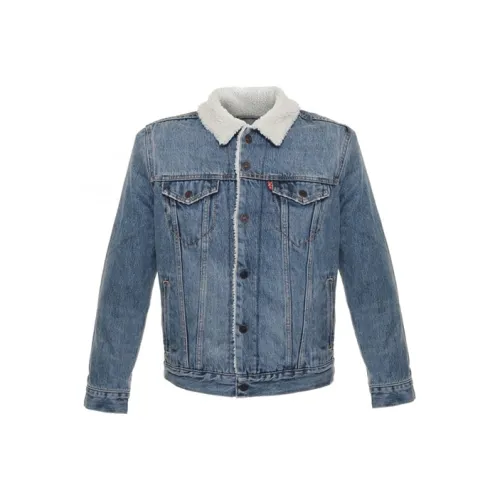 Levis Velvet Jackets Men Blue