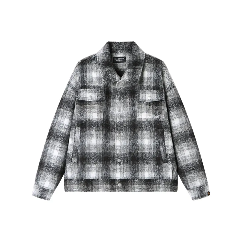 DANGEROUSPEOPLE Jackets Coats Unisex Plaid-0