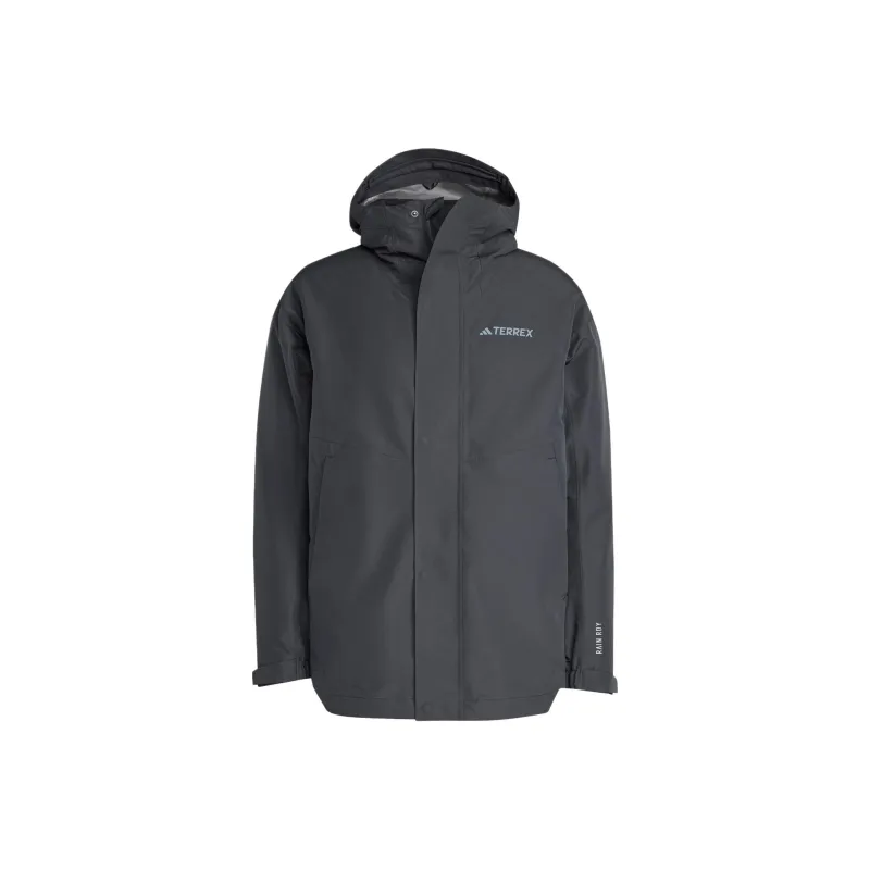 Adidas TERREX FW24 Waterproof And Windproof To Keep Warm Windbreaker Jacket Men's Black-0