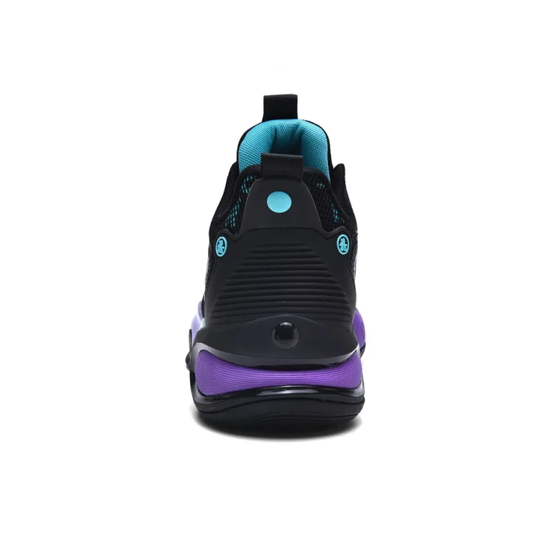 QIUTEXIONG Shock Absorbers Slip Resistant Breathable Mid Top Basketball Shoes Unisex-3