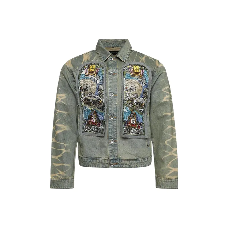 Who Decides War Unfurled Cropped Denim Jacket-0