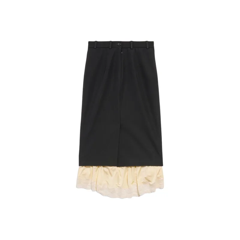 Balenciaga Casual Long Skirt Women's Black-1
