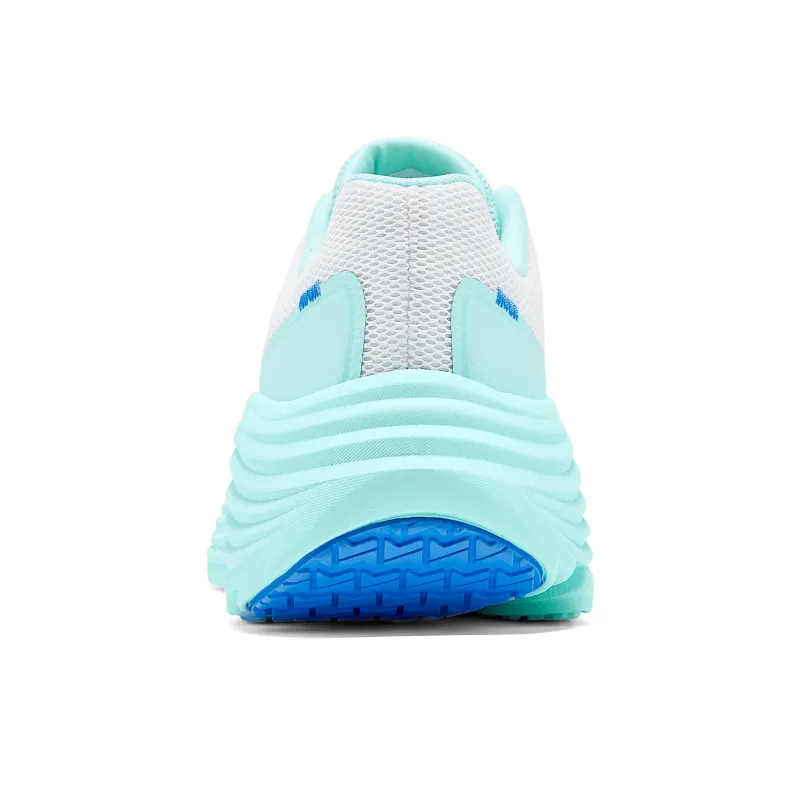 Skechers Women's GO Series Cushioning Slip Resistant And Abrasion Resistant Low Top Running Shoes Women's White Blue-4