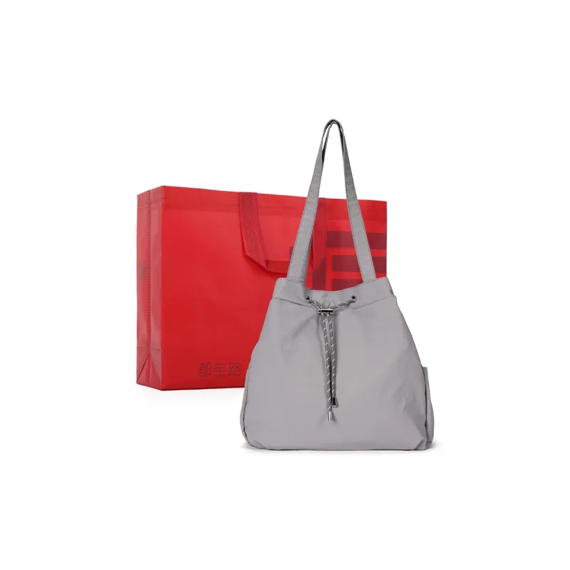 Dubaolu Fabric Shoulder Bag Medium Size Women's Black/Gray-7
