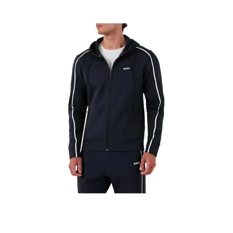 HUGO BOSS Zip Up Drawstring Hoodie-0