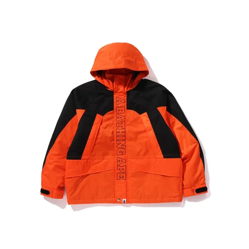 A BATHING APE Logo embroidered Hooded Jacket-3