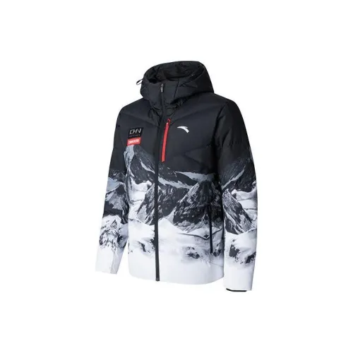 ANTA Down Jackets Men Snowflake White/All Over Print