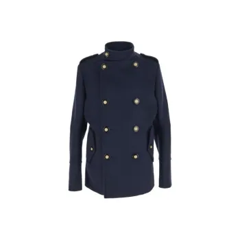 BALMAIN Double Breasted High-Neck Coat