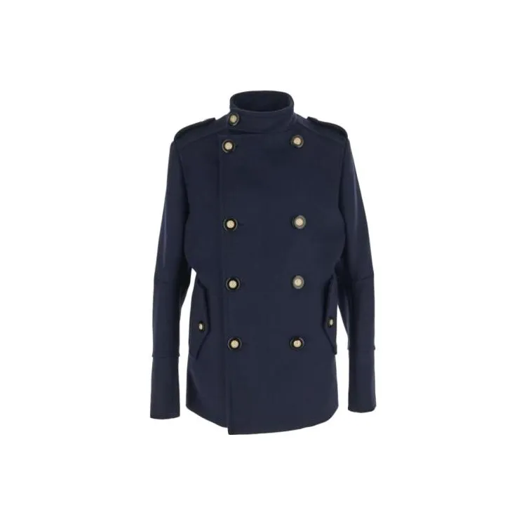 BALMAIN Double Breasted High-Neck Coat-0