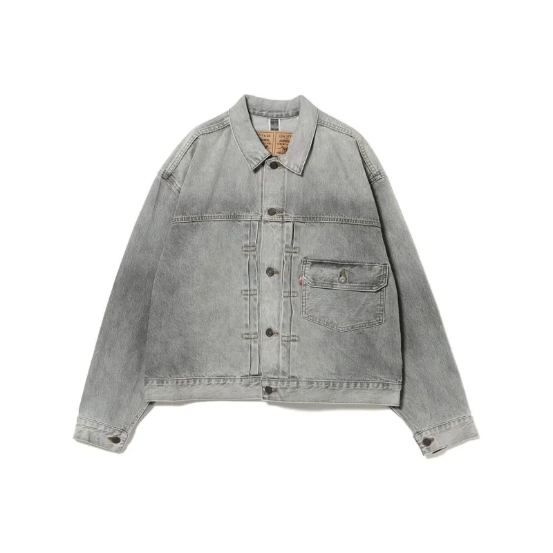 Levis Beams Collaboration Denim Jackets Men Gray-0