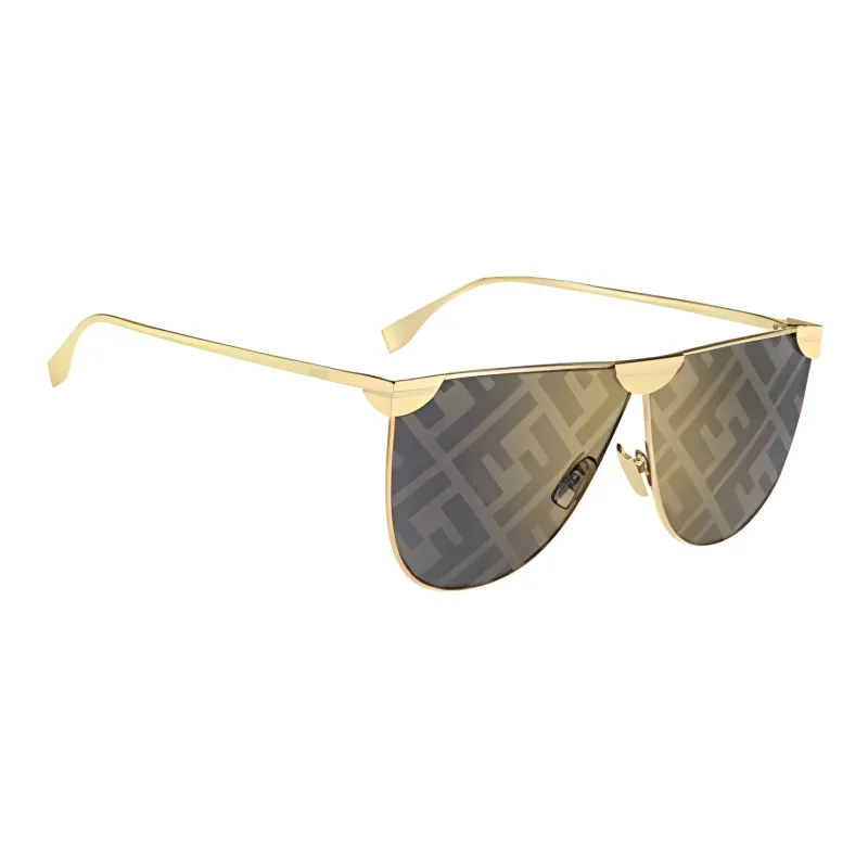 FENDI Oval Sunglasses Women's Gold-1