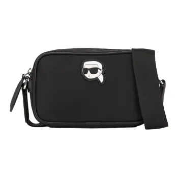 KARL LAGERFELD Leather Crossbody Bag, Shoulder Bag Women's Black