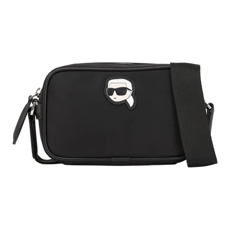 KARL LAGERFELD Leather Crossbody Bag, Shoulder Bag Women's Black-0