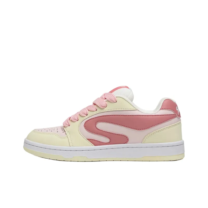 Boldi Kuki Anti Slip Wear Resistant Low Top Skateboard Shoes Women's Strawberry Pink-4