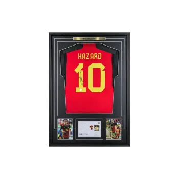 EM Handwritten Signature Belgium Jersey Outer Frame Size 99.5x71.2cm Unisex