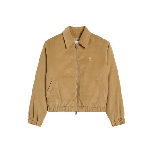 Ami De Coeur Zip-Up Corduroy Shirt Jacket