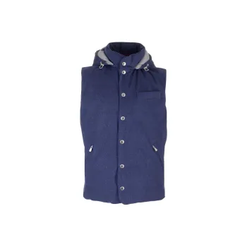 Brunello Cucinelli Flannel Hooded Down Gilet