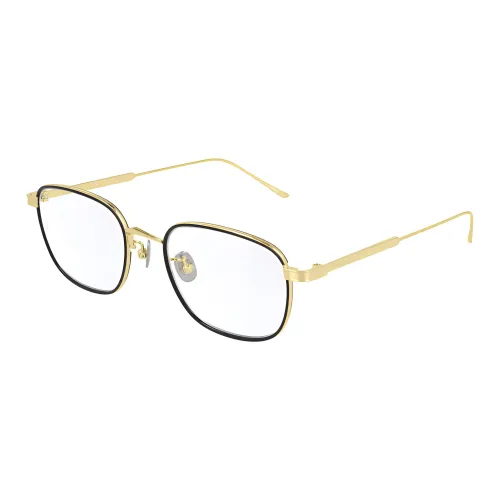 Cartier Eyeglass Frames Unisex Gold/Black
