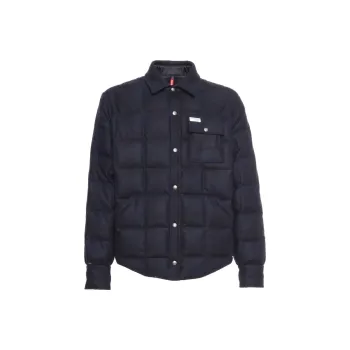 FAY Button-Up Quilted Padded Shirt Jacket