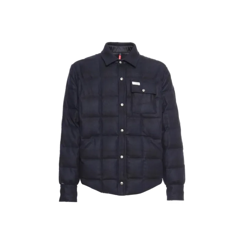 FAY Button-Up Quilted Padded Shirt Jacket-0