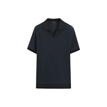 Massimo Dutti Polo Shirt Men's Marine Blue