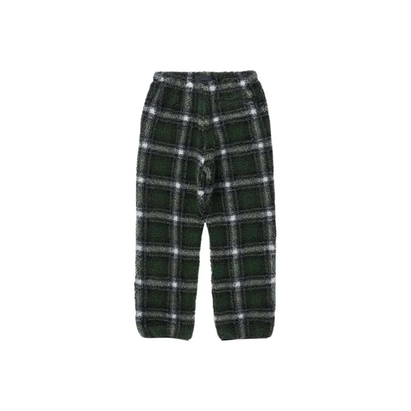 Gramicci Shadow Plaid Sherpa Pant Casual Pants Men's Olive Green-1