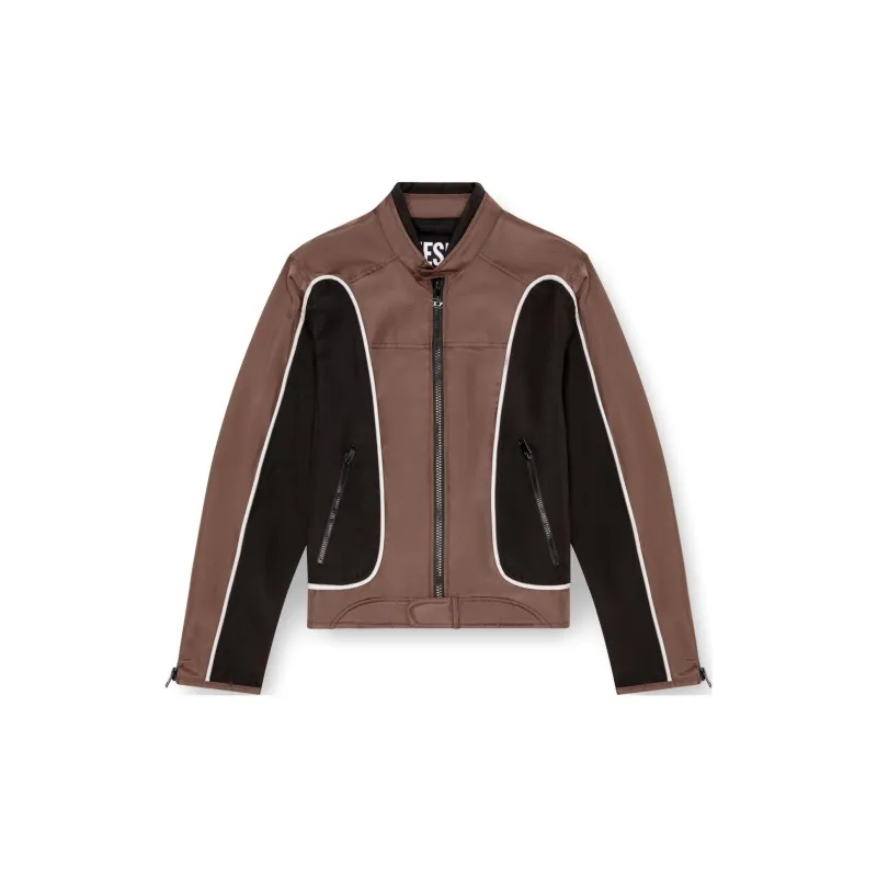 DIESEL J Blink Colourblock Zipped Biker Jacket-0