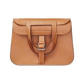 HERMES Halzan Swift Calfskin Shoulder Bag, Crossbody Bag, Handbag Mini Women's Khaki