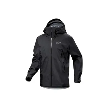 Arcteryx BETA Water Resistant Windproof UV Protection Breathable Wear Resistant Windbreaker Jacket Men's Black