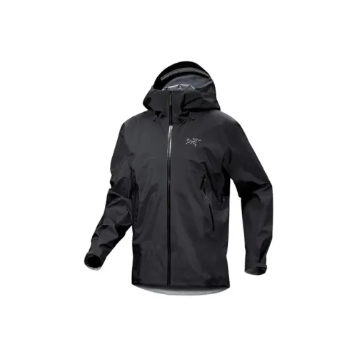 Arcteryx BETA Water Resistant Windproof UV Protection Breathable Wear Resistant Ruched Jacket Men's Black