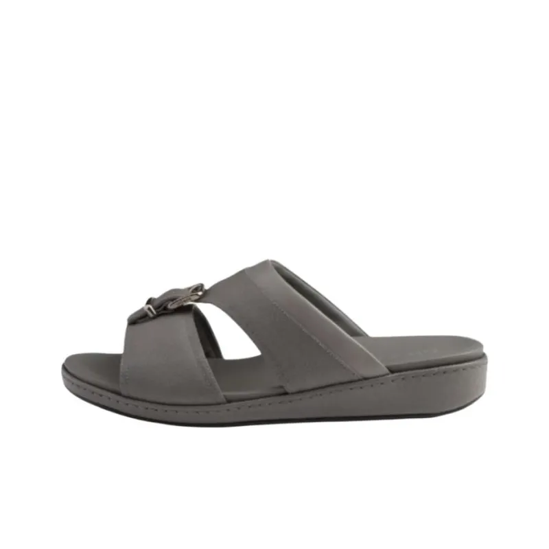 PRADA Saffiano Slide Slippers 3cm Men's Gray-0