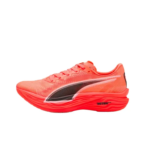 PUMA Deviate NITRO Elite 3 Anti Slip Wear Resistant Low Top Casual Running Shoes Men's Red