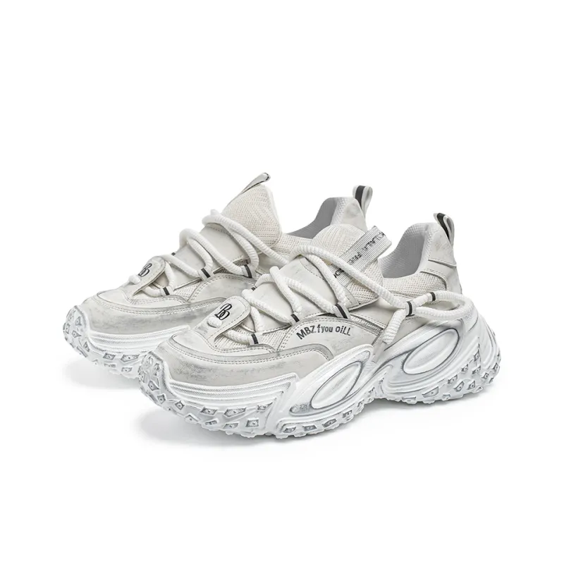 JANECO Slip Resistant, Abrasion Resistant, Breathable Low Top Chunky Sneakers Men's-9