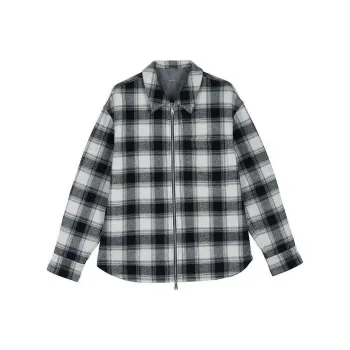 Osens Jackets Coats Men's Black White Plaid