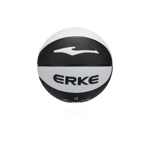 Erke Rubber Multicolor Basketball Black White Size 5 Ball Competition Training Unisex