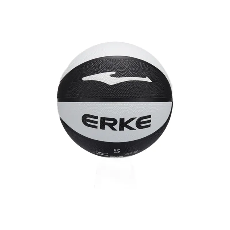 Erke Rubber Multicolor Basketball Black White Size 5 Ball Competition Training Unisex-0