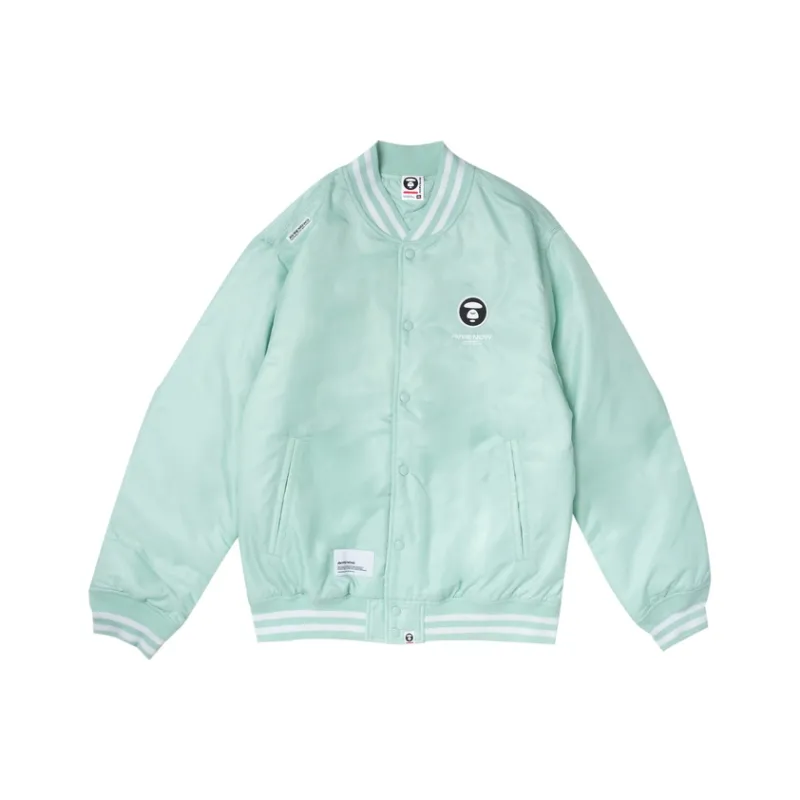 Aape By *A Bathing APE® Logo print Baseball collar Bomber Jacket-2