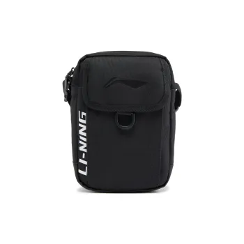 LiNing Fitness Series Polyester Crossbody Bag, Shoulder Bag Unisex Black