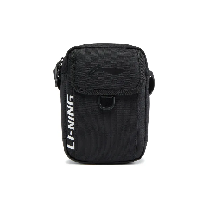 LiNing Fitness Series Polyester Crossbody Bag, Shoulder Bag Unisex Black-0
