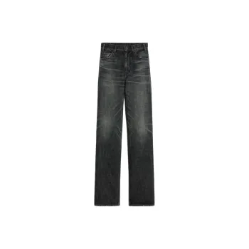 CELINE Kitty Jeans In Black Ice Rinse Wash Denim