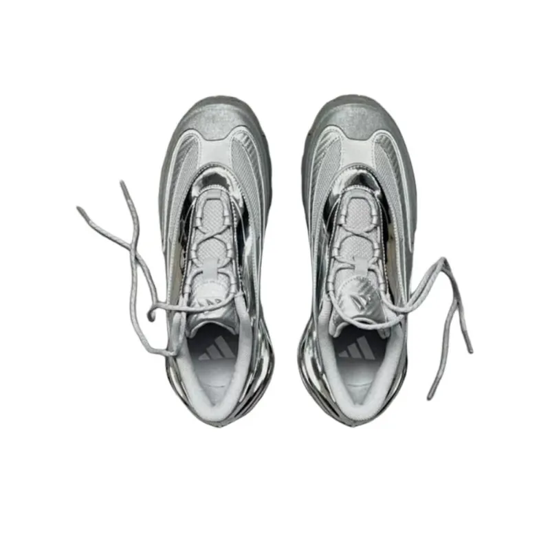Adidas Wonder Runner Breathable Height Increasing Low-Top Running Shoes Unisex Gray Silver-2