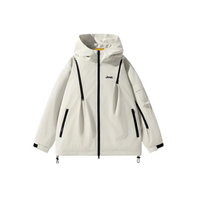 Jeep Outdoor Hiking Water Resistant Windproof Wear Resistant Windbreaker Jacket Unisex-24