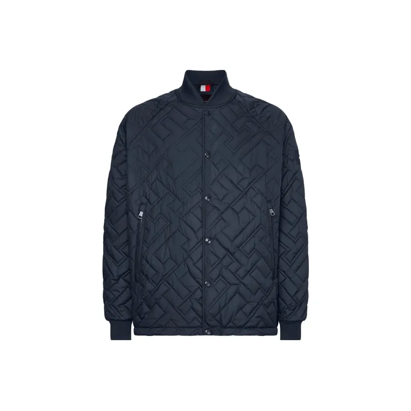 Tommy Hilfiger Casaca Monogram Quilted Bomber Jack Jackets & Coats Men's Marine Blue-0