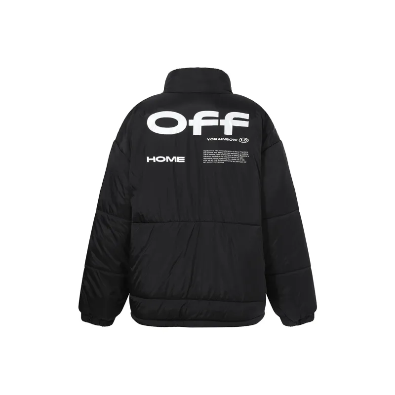 YearnObtainRainbow Puffer Jacket Unisex Black-0