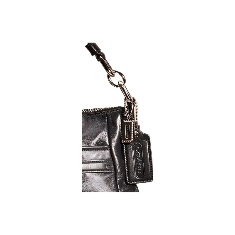 COACH Chelsea Calfskin Hobo Bag, Handbag, Shoulder Bag Large Size Women's Silver/Black-2