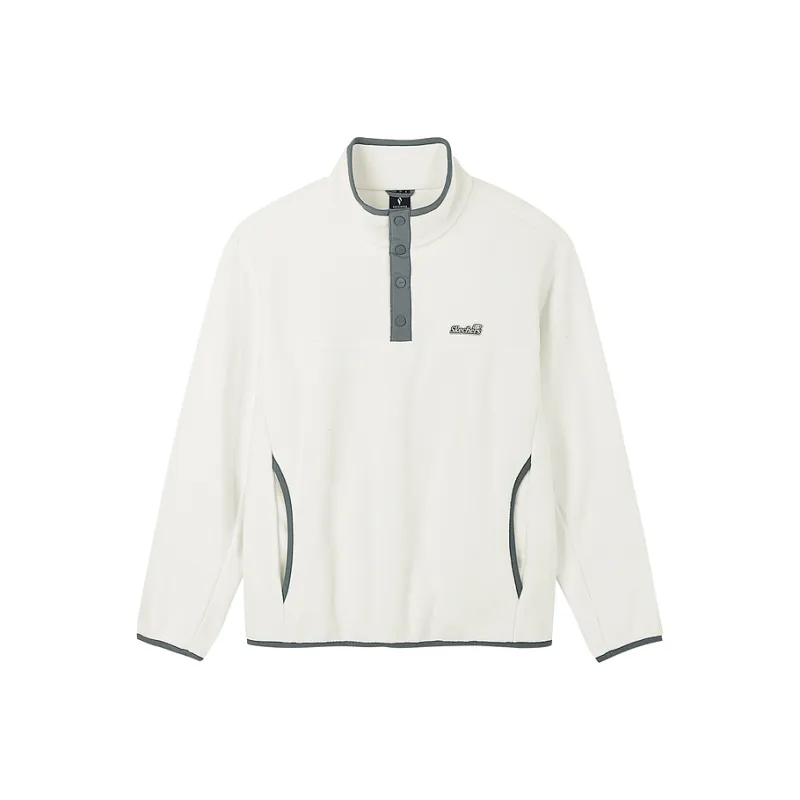 Skechers Sports Alliance Series Velvet feel Coat Unisex Marshmallow White-0