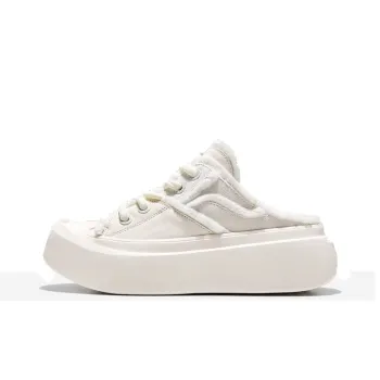 VAEL Rubber Sole Slip Resistant Closed Toe Slippers Women's White