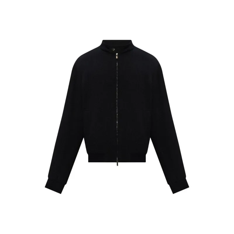 EMPORIO ARMANI Blouson In 3D effect Virgin wool Stretch Jersey Knit-0