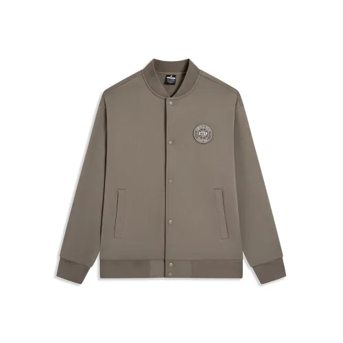 XTEP Baseball Jacket Men Thunderstorm Gray