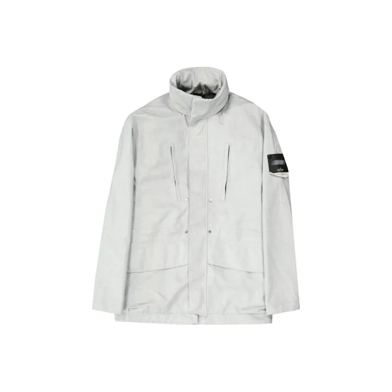 STONE ISLAND Jackets Coats Men's Gray White-0